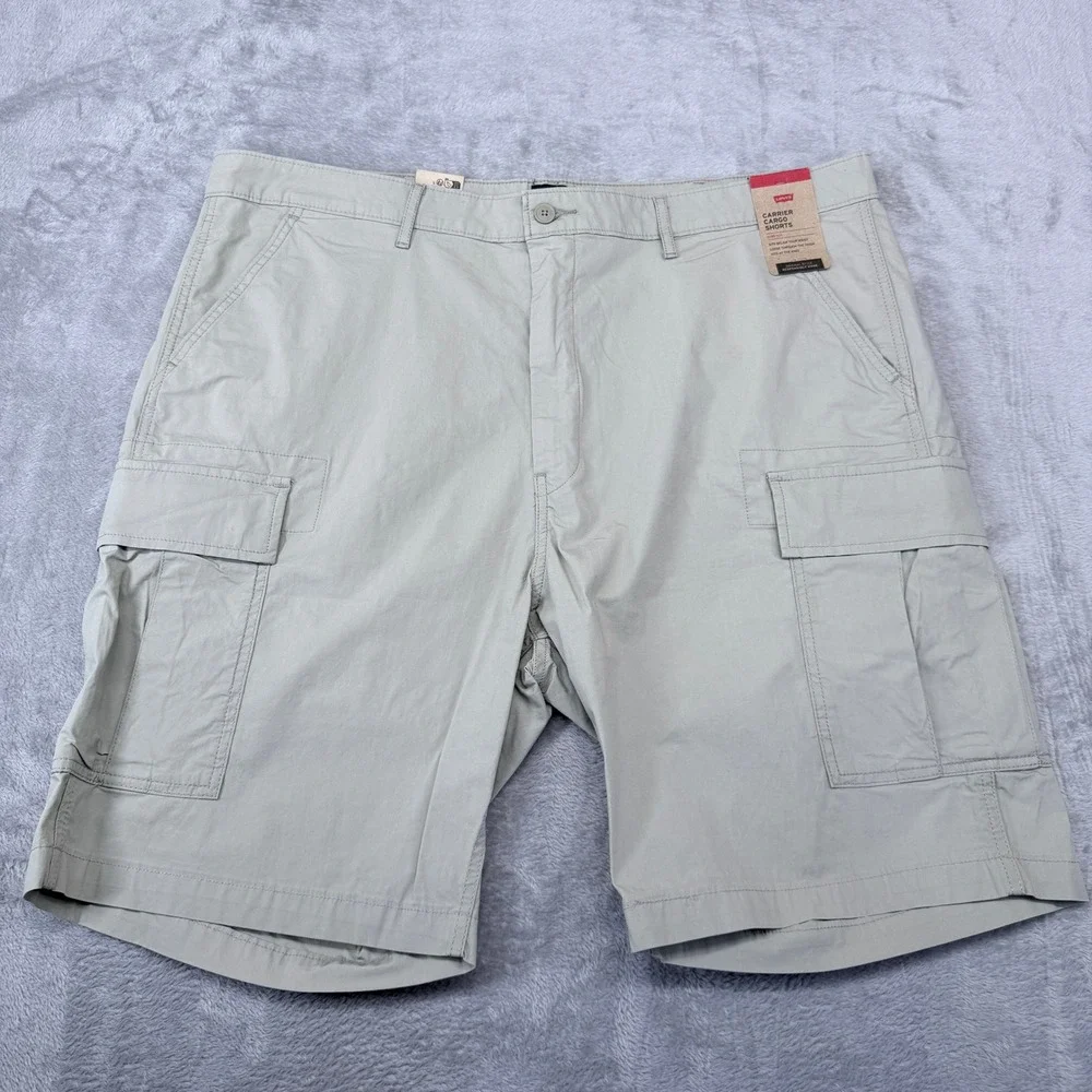 Levis Carrier‎ Cargo Shorts Mens 42 Tan Khaki Loose Fit Cotton 232510237 NEW